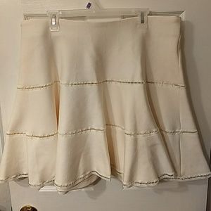 Torrid A-line cream-colored skirt